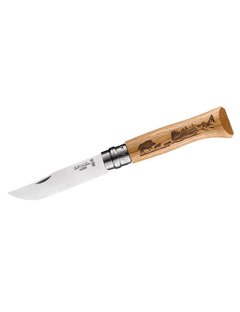 OPINEL Nr.8 Eiche Motiv Wildschwein