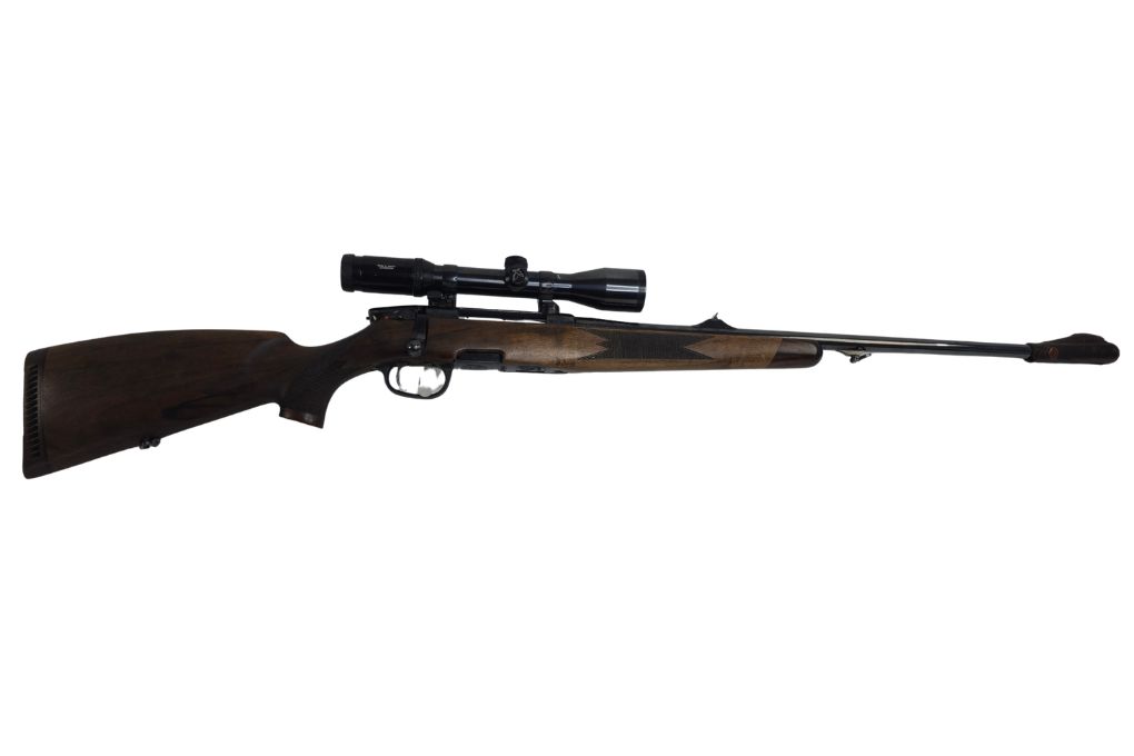 gebr. STEYR Mannlicher, Mod. S mit SM montiertes SWAROVSKI Habicht 1,5-6x42S Abs. 4A, Zustand: Gut