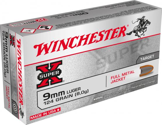 WINCHESTER 9 mm Luger Super X FMJ 8g/124gr