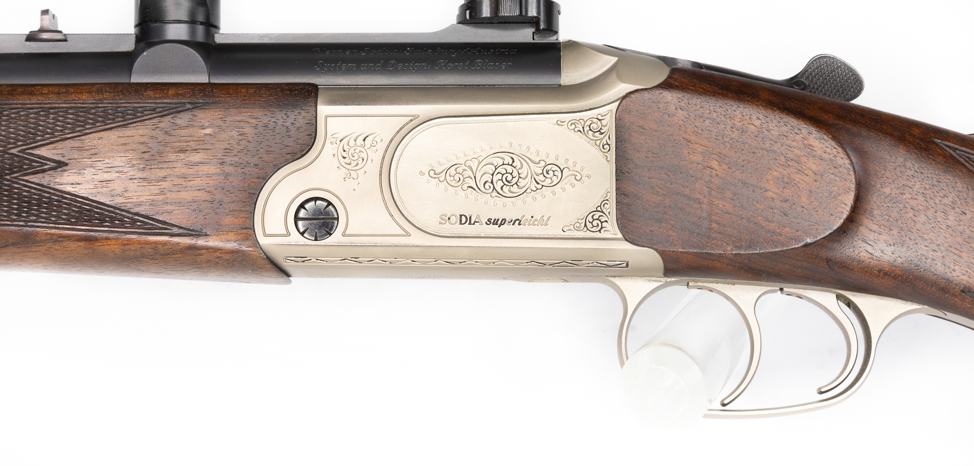 gebr. SODIA Superleicht Mod. Premium mit montierten SWAROVSKI Habicht 1,5-6x42L Abs. 7A  5,6x50R Mag. 20/76 - Zustand: Sehr gut