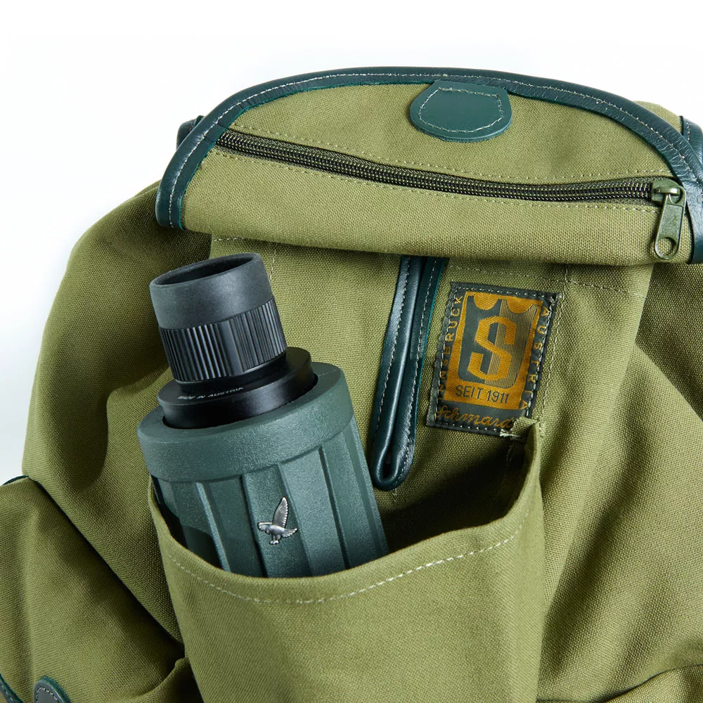 SCHMARDA Rucksack Modell III mit Lederboden und Spektivtasche