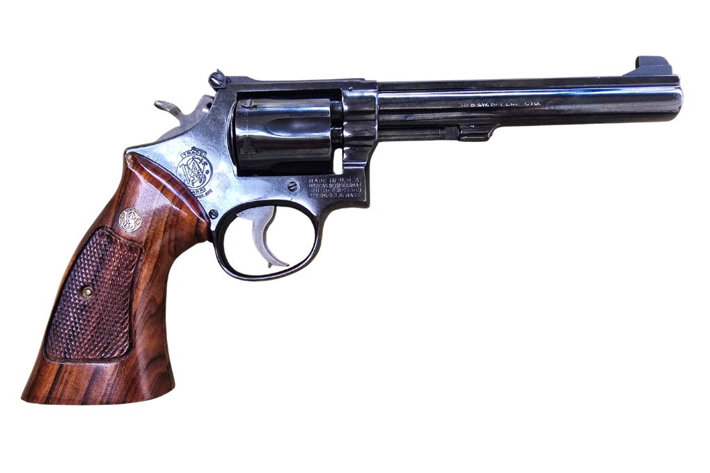 gebr. SMTIH & WESSON Revolver Mod. 14, 6" mit Holzgriff, Zustand: Sehr gut