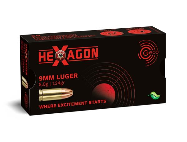GECO 9 mm Luger Hexagon 8g/124gr