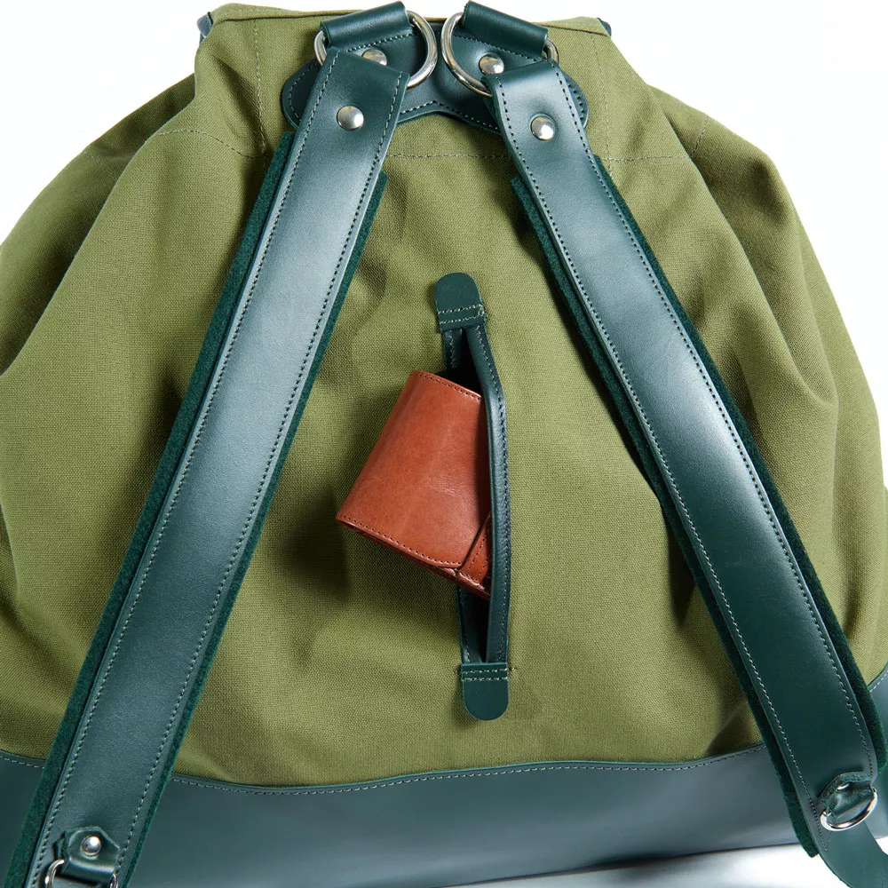 SCHMARDA Rucksack Modell III mit Lederboden und Spektivtasche