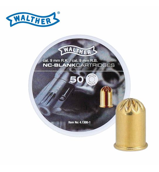 WALTHER NC Knallpatrone Kal. 9mm Revolver 50er-Dose