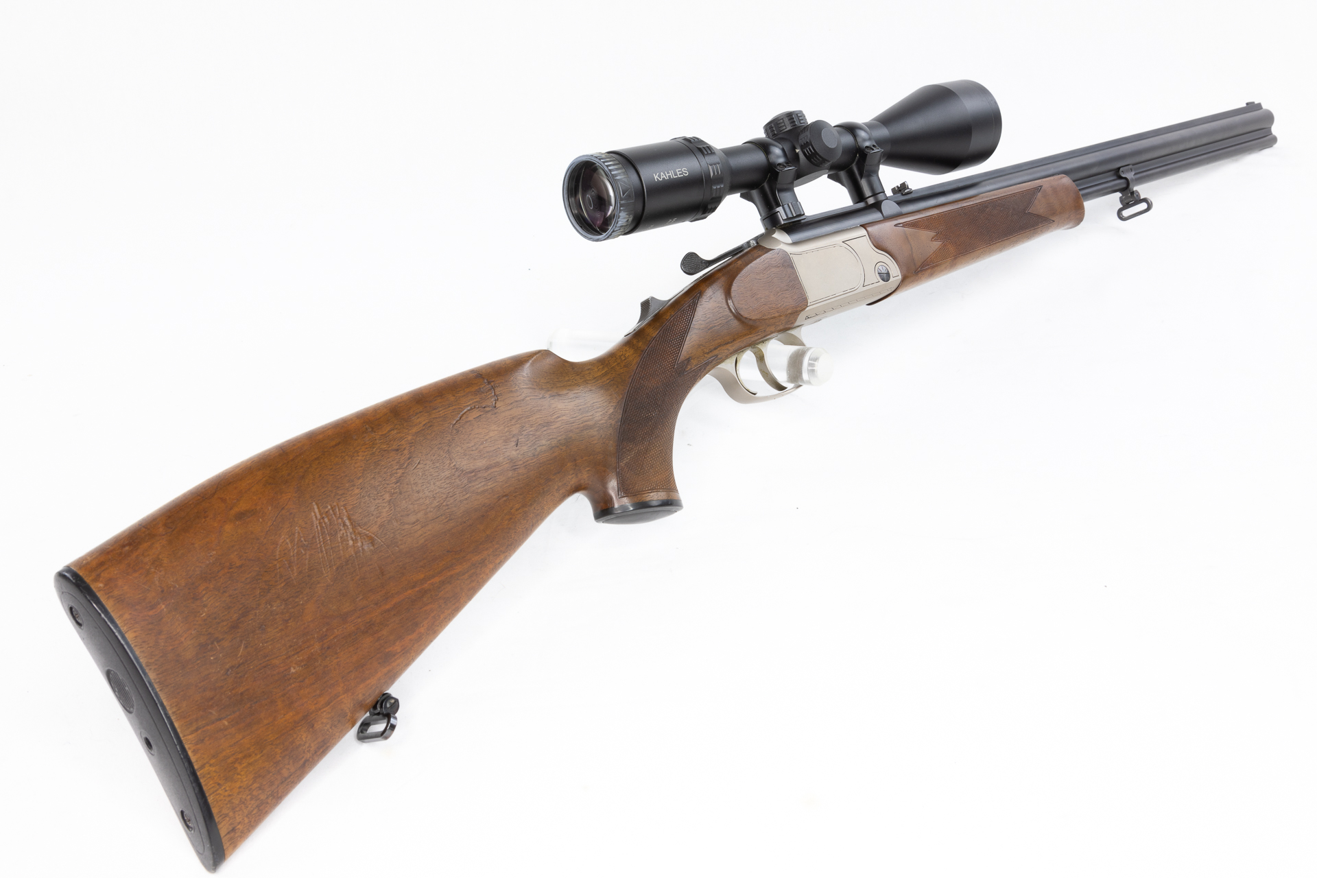 gebr. SODIA Superleicht, Mod. Standard, Kal. 20/76 - 5,6x50 RM mit montiertem Kahles KXi 3,5-10x50L Abs. 4-Dot gebr. SODIA Superleicht, Mod. Standard, Kal. 20/76 - 5,6x50 RM mit montiertem Kahles KXi 3,5-10x50L Abs. 4-Dot